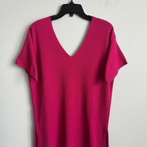 Zara Fuchsia Pink Textured Knit Top Small Size